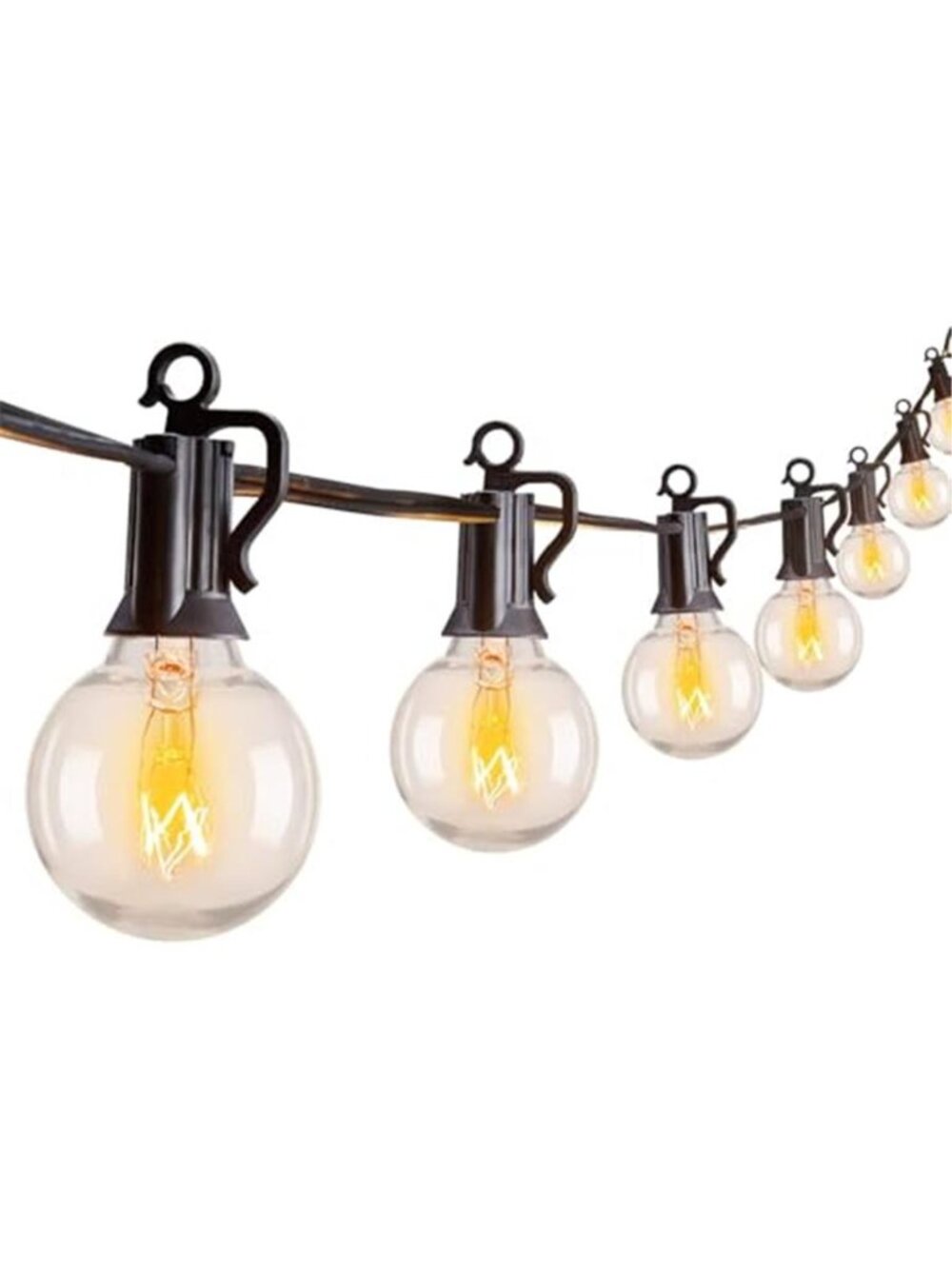 Outdoor String Lights 30FT G40 Globe Patio Lights with 27 Edison Glass Bulbs
